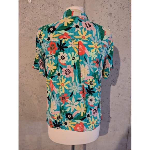 Jane & Delancey Tropical Women Large Button Up Vacation Shirt - Picture 2 of 4